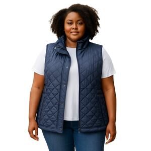 Weather Proof Navy Blue Quilted Puffer Vest NEW 3 XL